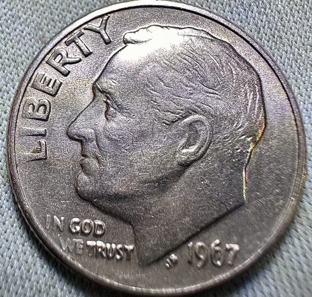 1967-Roosevelt-Dime--Die-Chip-