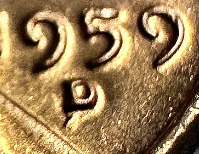 1959-D-Lincoln-Cent--Die-Chip/Crack-