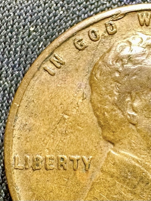 1932-Lincoln-Cent-Lamination+retained-Cud?