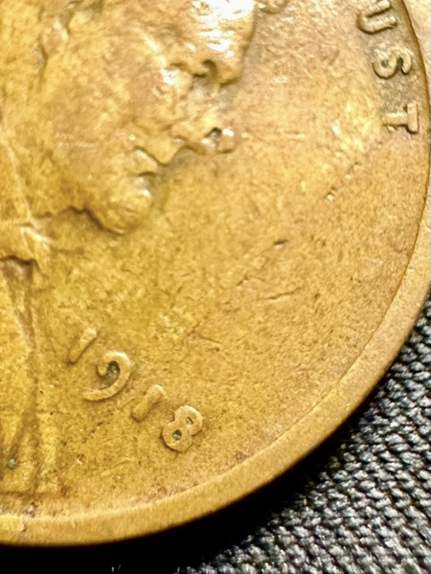 1918-Lincoln-Cent-Broken-Nose-Lamination