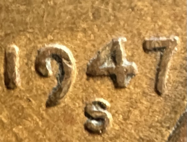 1947-S-Lincoln-Cent-FS-504-Trumpet-Tail-?