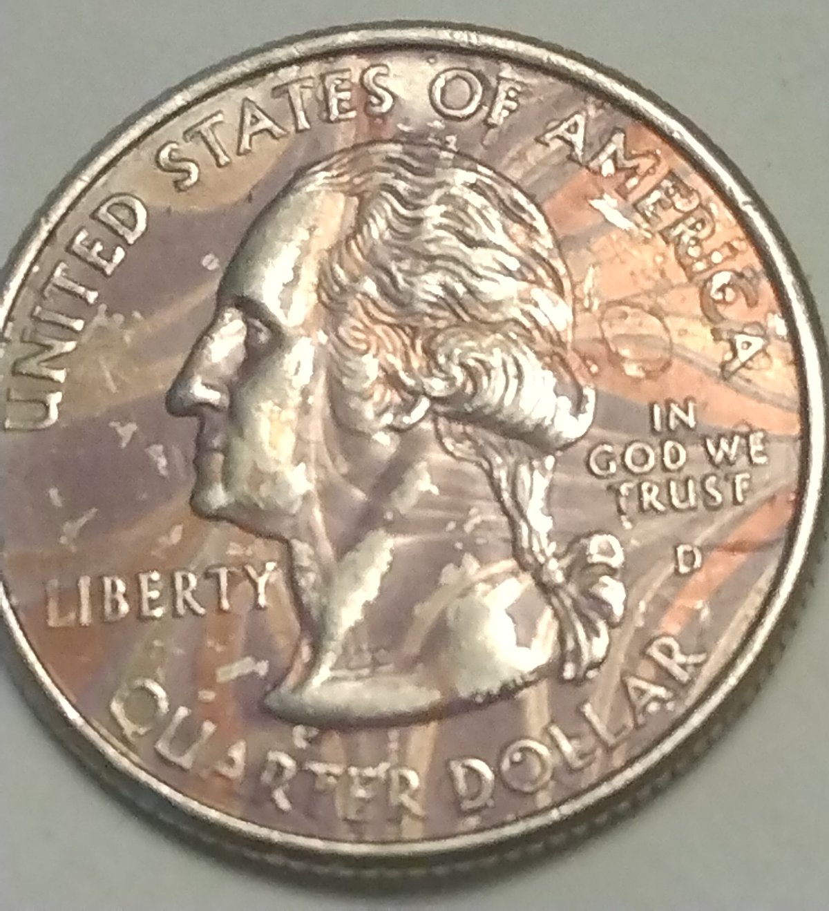 2003-D-Washington-Quarter-With-Strange-Coloring
