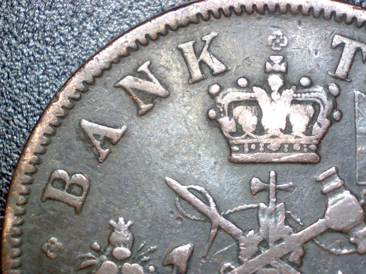 1854-Upper-Canada-Bank-Token-Half-Penny-Help-Needed