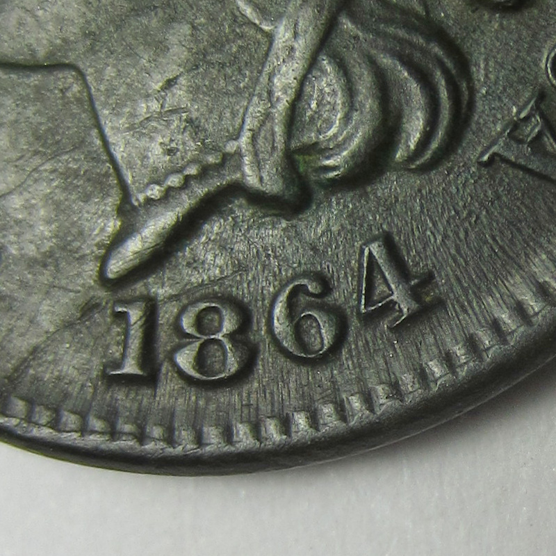 1864-Indian-Head-Cent-With-Cud---Variety?