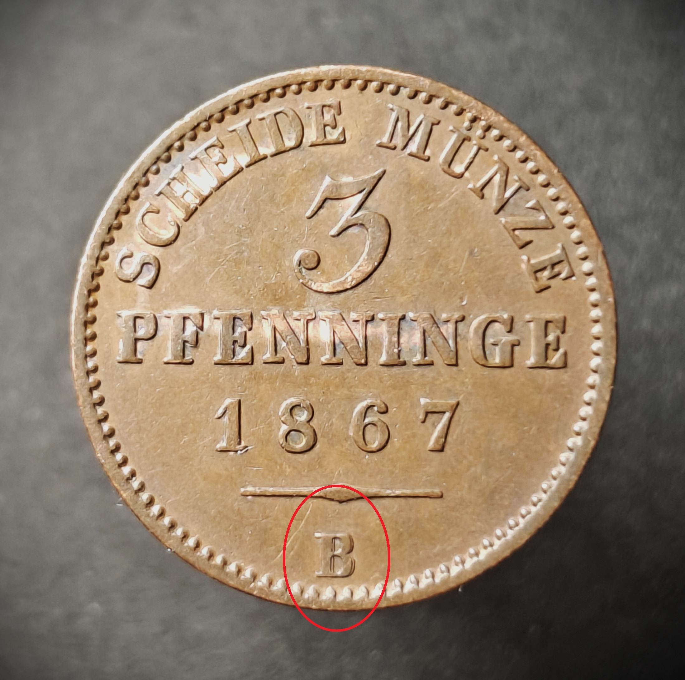 3-PFenninge---Kingdom-Of-Prussia---1867-B---Double-Die?