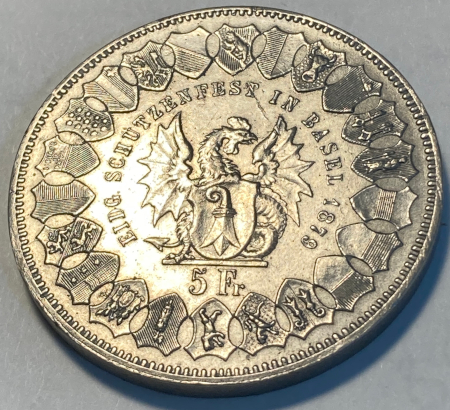 Basel-Sch�tzenfest-5-Francs-Shooting-Thaler-Base-Metal-Copy---Any-Historic-Interest?
