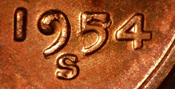 1954-S-LMC-Die-Break-On-Date-And-Mint-Mark