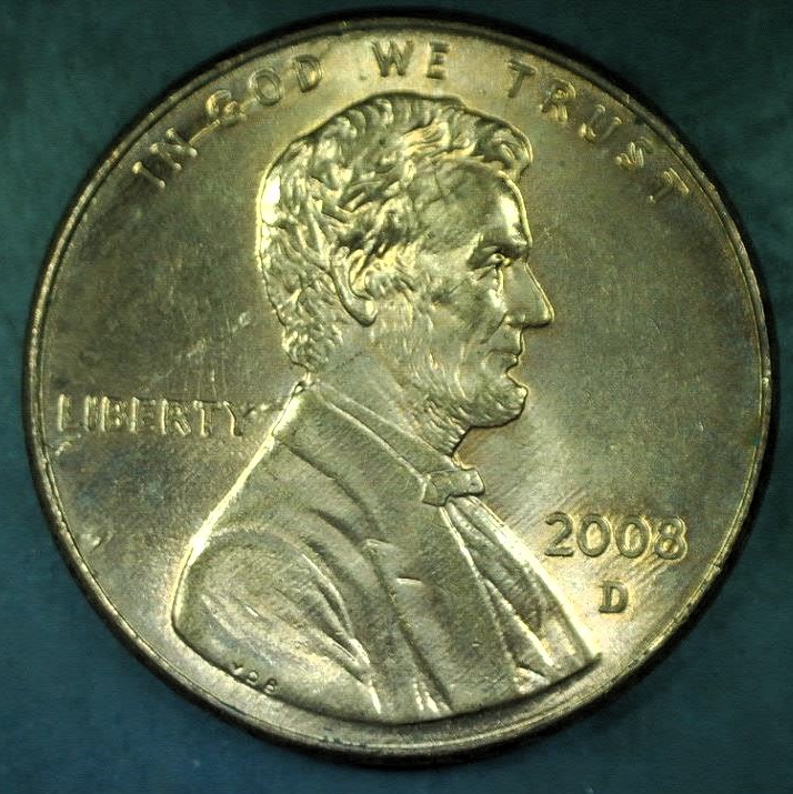 2008-D-Lincoln-Memorial-Cent,-Obverse,-Die-Cracks,-Or-Bad-Planchet?