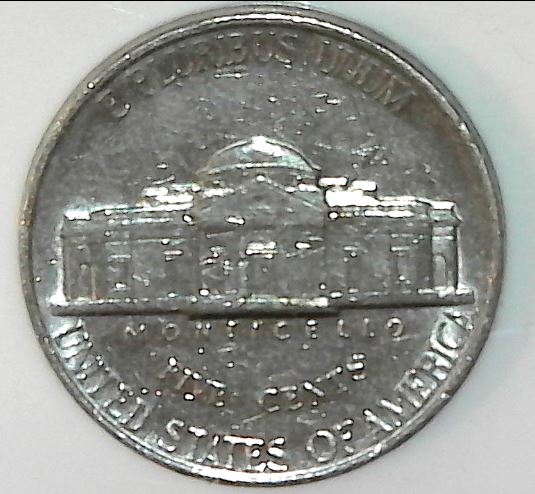 1989-P-Jefferson-Nickel-Partial-Collar-Found-In-Bank-Roll