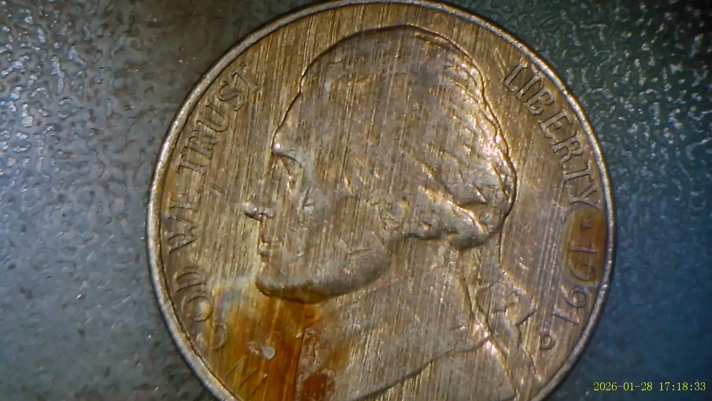 1991-D-Jefferson-Nickel-With-Strange-Patterns?
