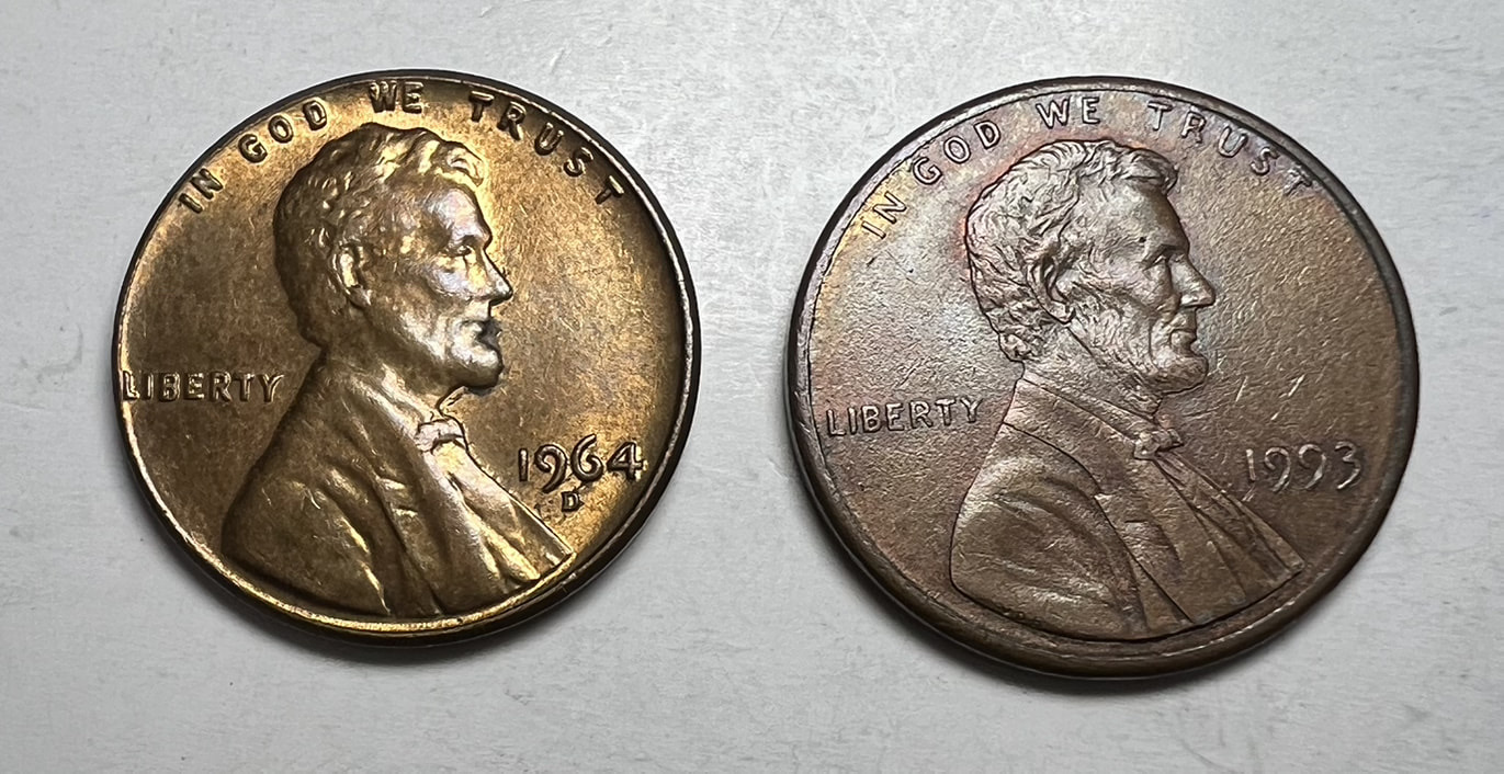 1993-P-Penny-|-Dull-Bronze-Ish-Coloring?
