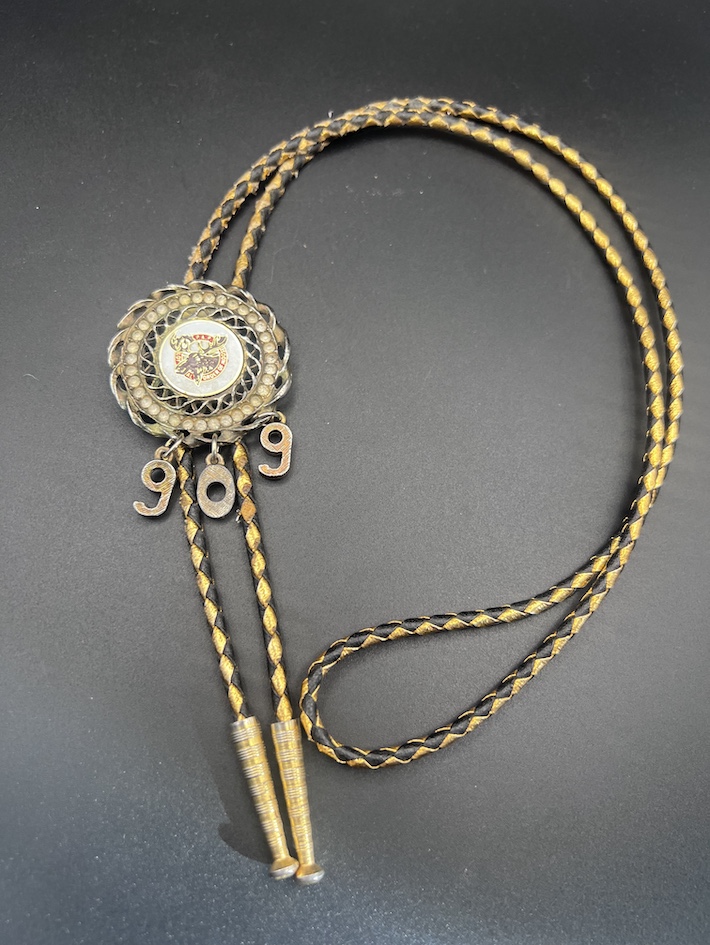 Pap-Loom-909-Bolo-Tie-W/-Hidden-Coin/Token-In-Reverse-&-No-Markings-FoundYet