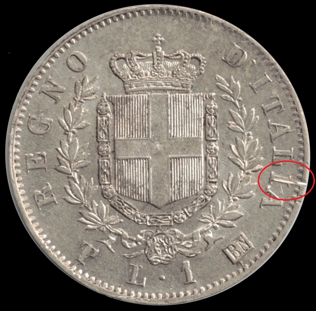 Saw/Cut-Damage-=-No-Grade?-Reason-For-Cut?-Market-Impact?-19th-Century-Italian-Lira
