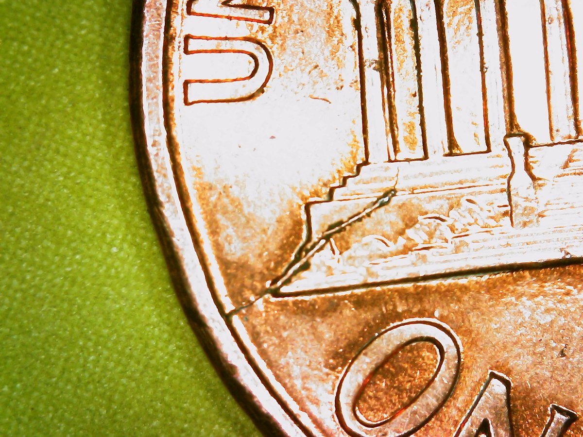 1992-P-Lincoln-Cent-Dual-Die-Crack-Reverse-Crumbling-Foundation-High-Grade-Potential