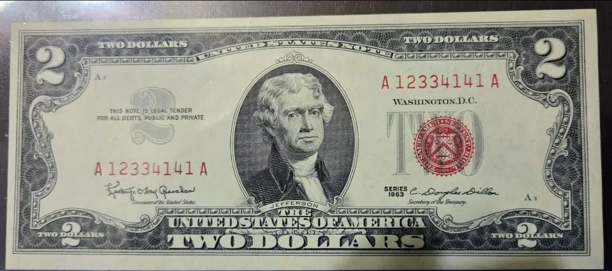 Value-Of-Five-Consecutive-1963-Two-Dollar-Bills-Red-Seals