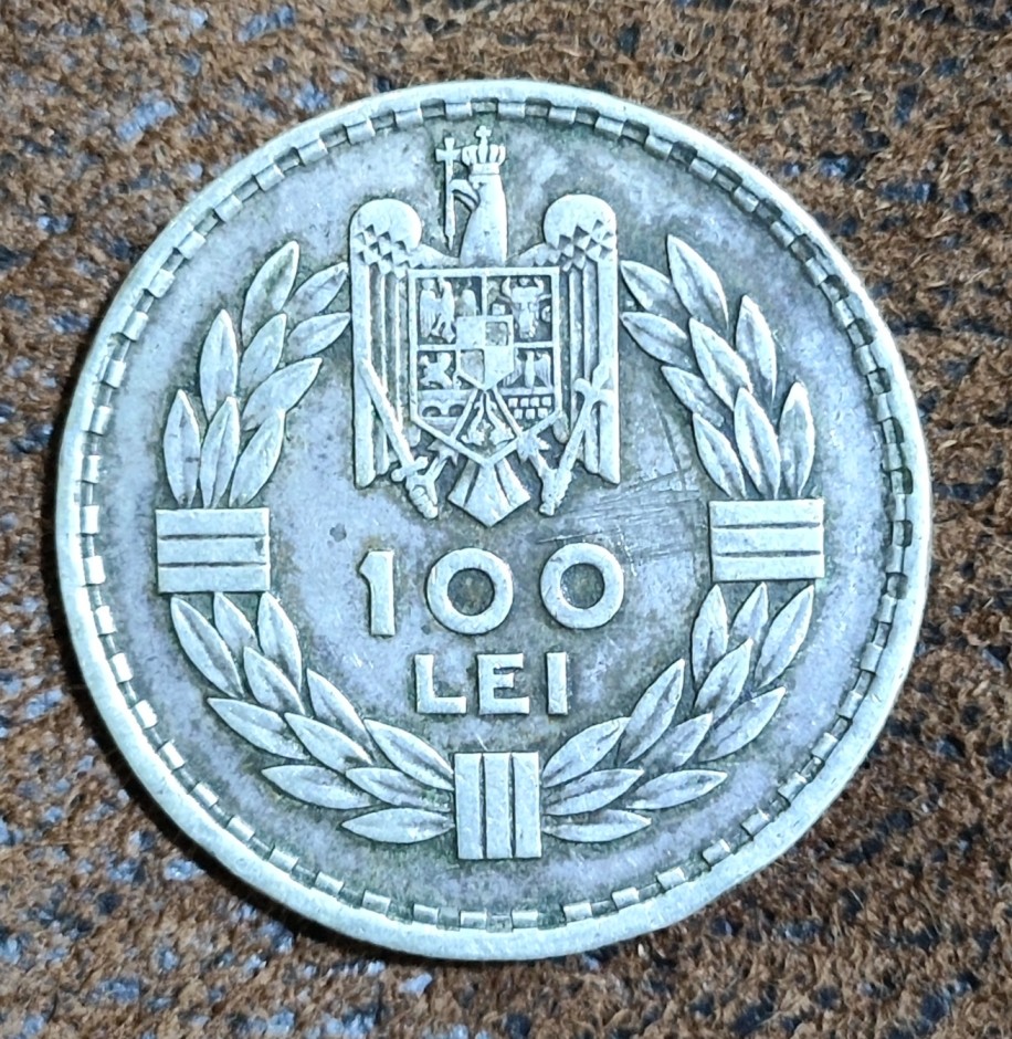 100-Lei-1932-Romanian-Coin---Paris-Mint