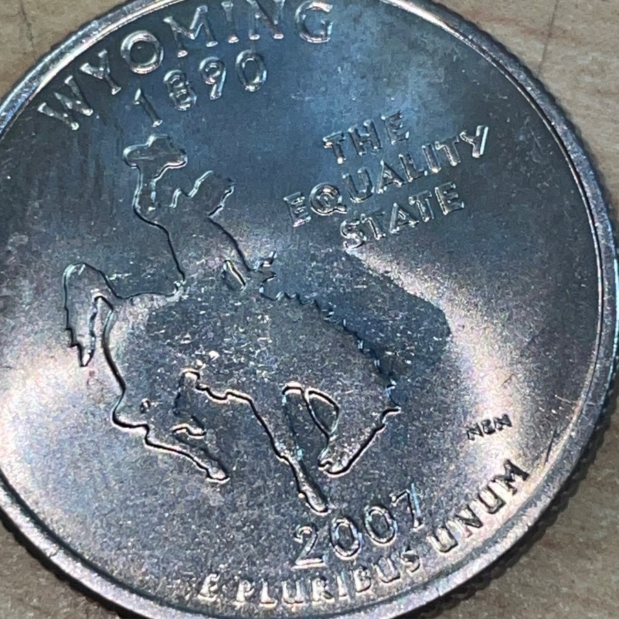 2007-Wyoming-Quarter/-Lamination-Error?