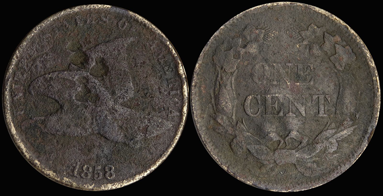 1858-Flying-Eagle-Cent---Try-To-Rescue-It,-Or-Drill-A-Hole-In-It?
