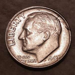 1947-Roosevelt-Dime-Is-This-DDO-Or-Broken-Die-?-Thanks-Bentpenny-Fry