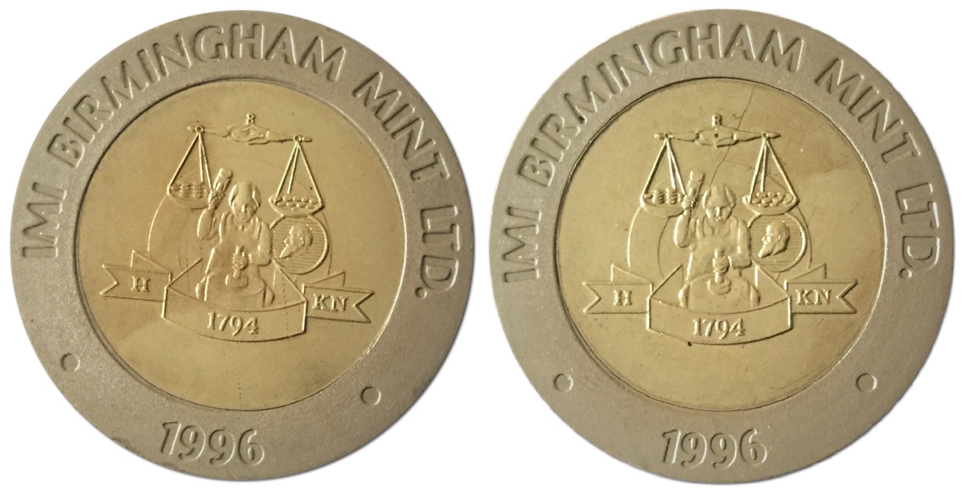 Heaton/Birmingham-Mint-Advertising,-Specimen-And-Pattern-Pieces