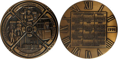 Heaton/Birmingham-Mint-Advertising,-Specimen-And-Pattern-Pieces