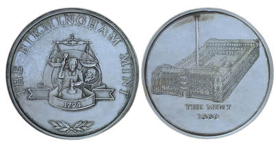 Heaton/Birmingham-Mint-Advertising,-Specimen-And-Pattern-Pieces