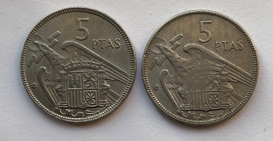 1957-Spanish-5-Peseta-Francisco-Franco---Grading?-Star-Reading?