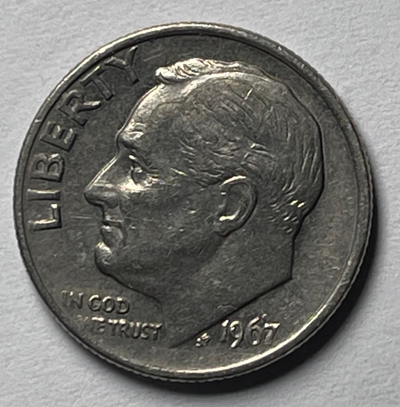1967-No-Mint-Mark-Dime-And-Possibly-Double-Die-Obverse?