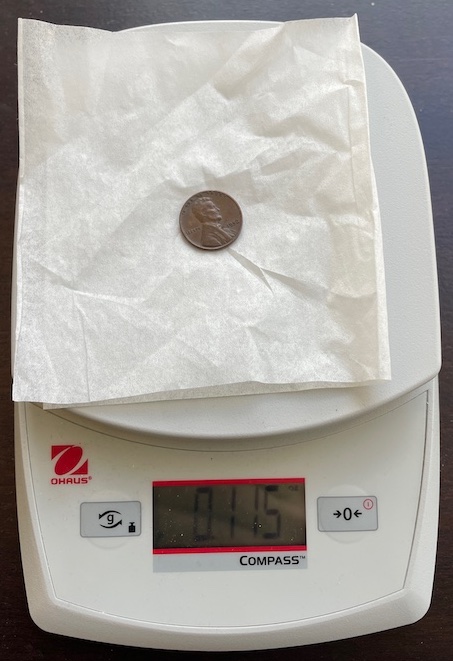 Poor-Mans-1955-Wheat-Penny-Error.-0.055-Grams-With-Light-Strike