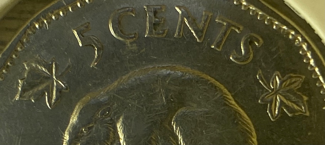 1958-Canadian-5-Cents-Error?