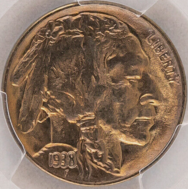 1938-D-Buffalo-Nickel---Apperas-To-Be-A-Partially-Missing-Leg