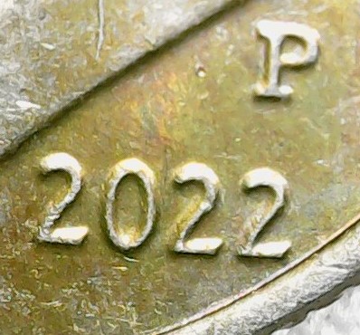 2022-P-Dime-Different-Colors---Damage-After-Minting?