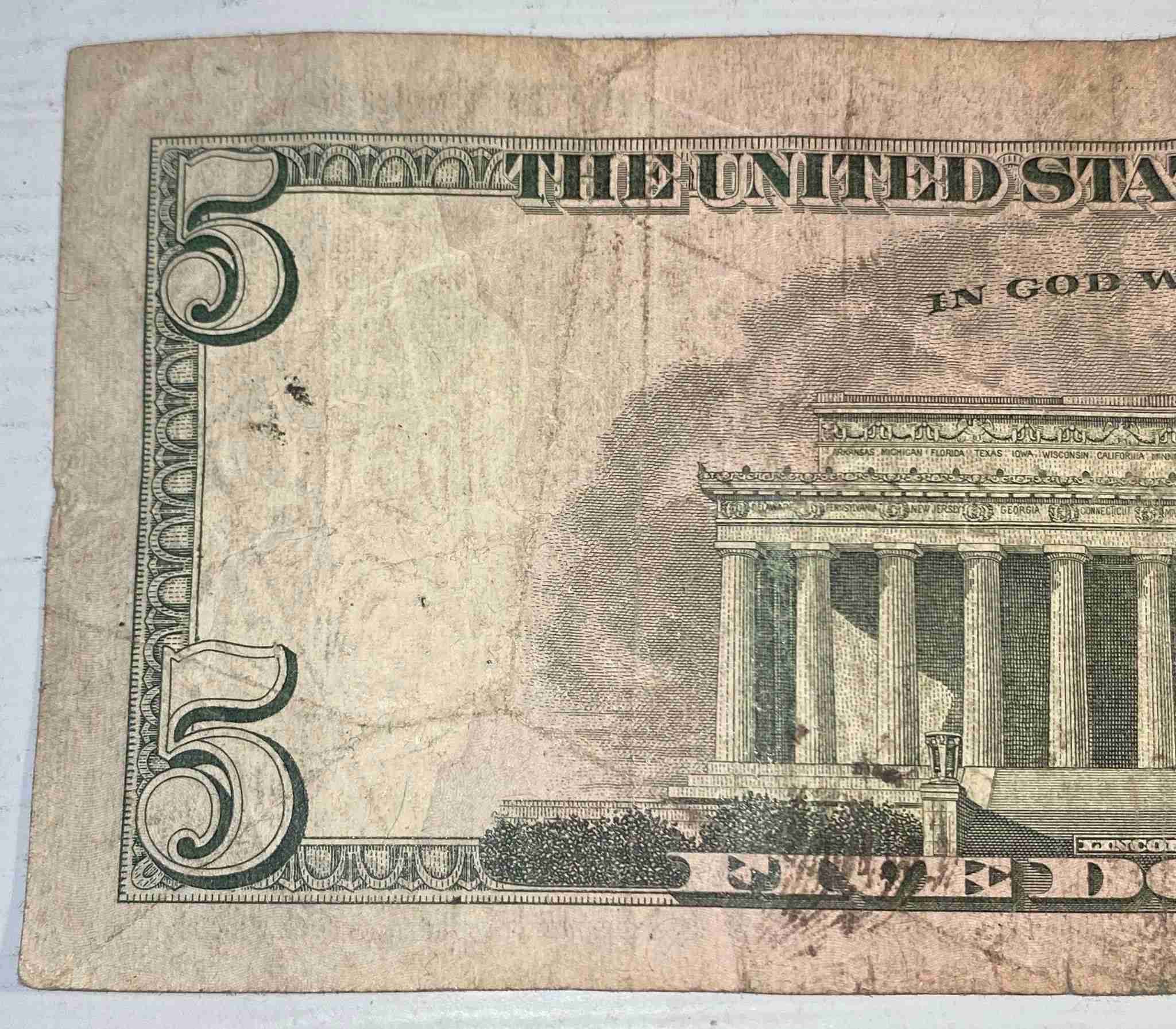 2013-$5-Federal-Reserve-Note---Sent-In-The-Mail-By-Nielsen-Ratings-Media-Study