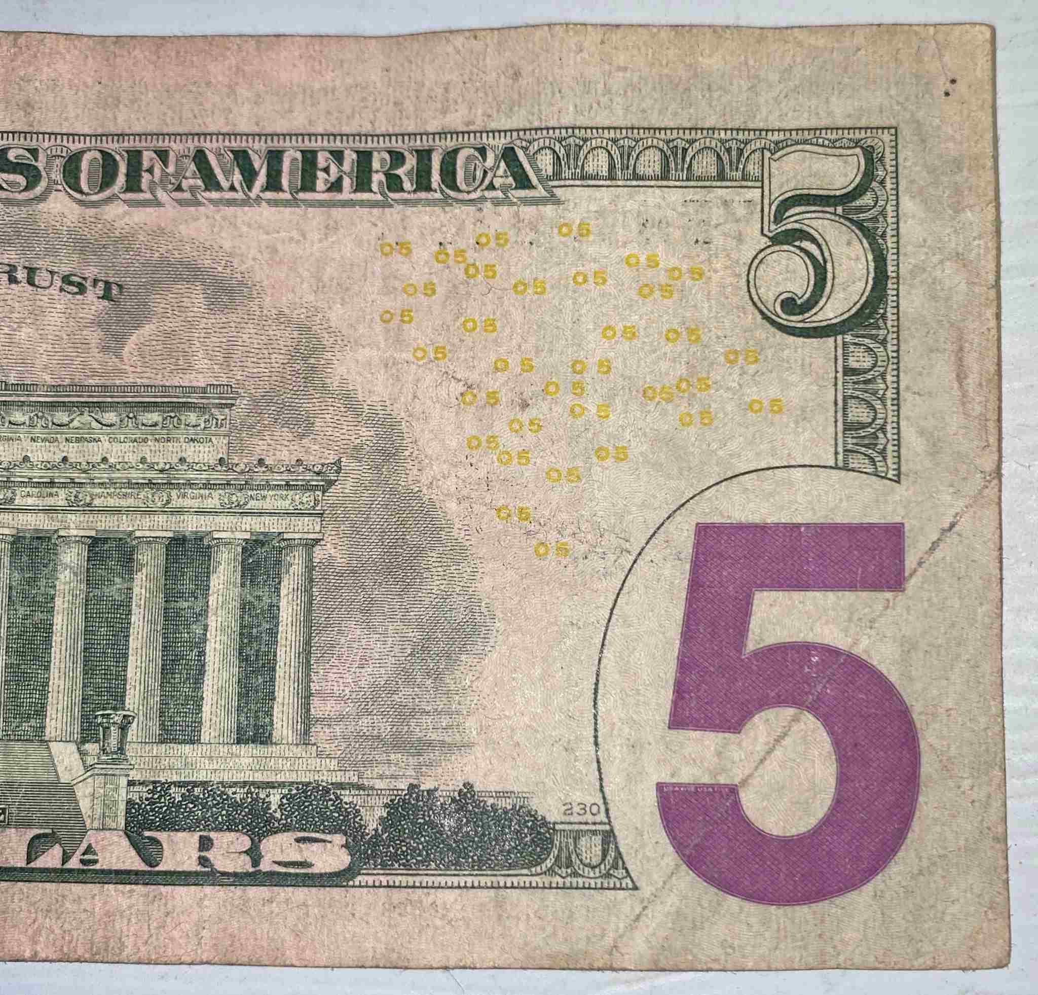 2013-$5-Federal-Reserve-Note---Sent-In-The-Mail-By-Nielsen-Ratings-Media-Study