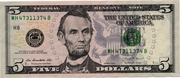 2013-$5-Federal-Reserve-Note---Sent-In-The-Mail-By-Nielsen-Ratings-Media-Study