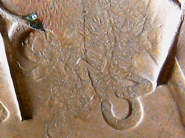 1953-Halfpenny-With-Ex-17-Stamp---Very-Curious