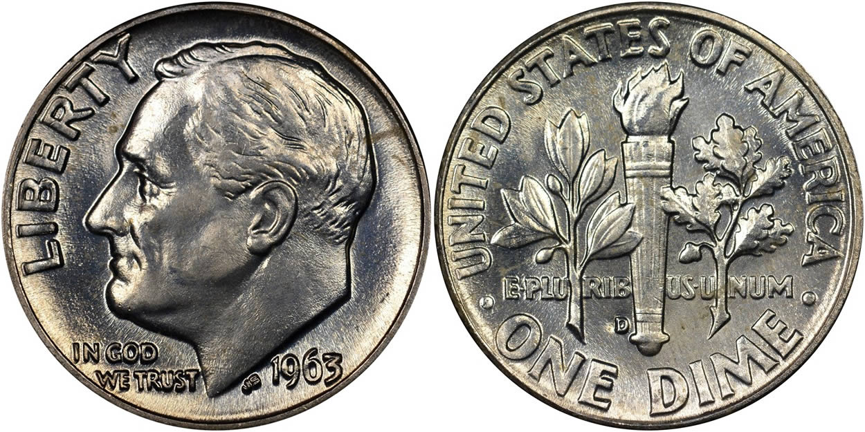 Counterfeit-Detection:-1963-D-Roosevelt-Dime-With-Altered-Bands