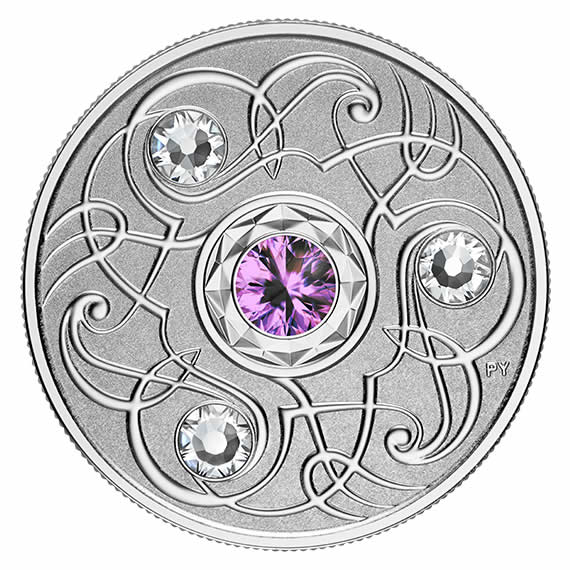 RCM-New-Release:-2020-February-Birthstone---Pure-Silver-Coin-Made-With-Swarovski�-Crystals