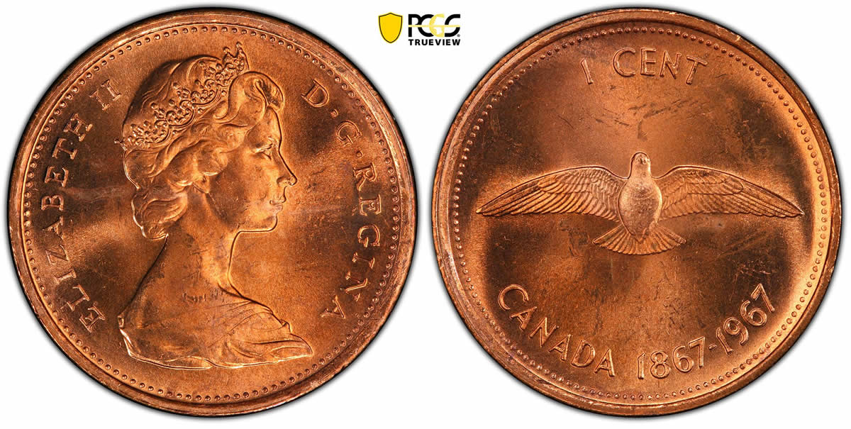 PCGS-Now-Recognizing-Canada-1967-Doubled-Die-Obverse-Cent