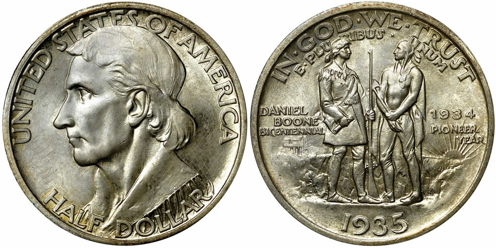 Daily-Coin:-Daniel-Boone-Classic-Commemorative-Celebrating-The-200th-Anniversary-Of-His-Birth