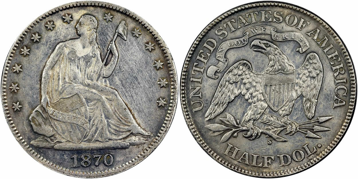 Counterfeit-Detection:-1870-S-Half-Dollar