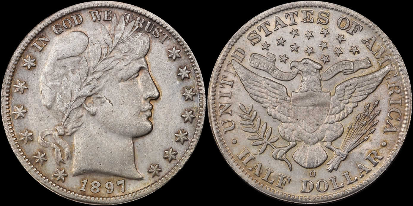 Counterfeit-Detection:-1897-O-Barber-Half-Dollar