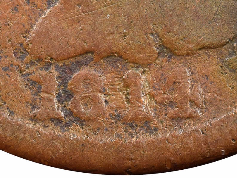 Counterfeit-Detection:-1814-Classic-Head-Large-Cent-Altered-Date