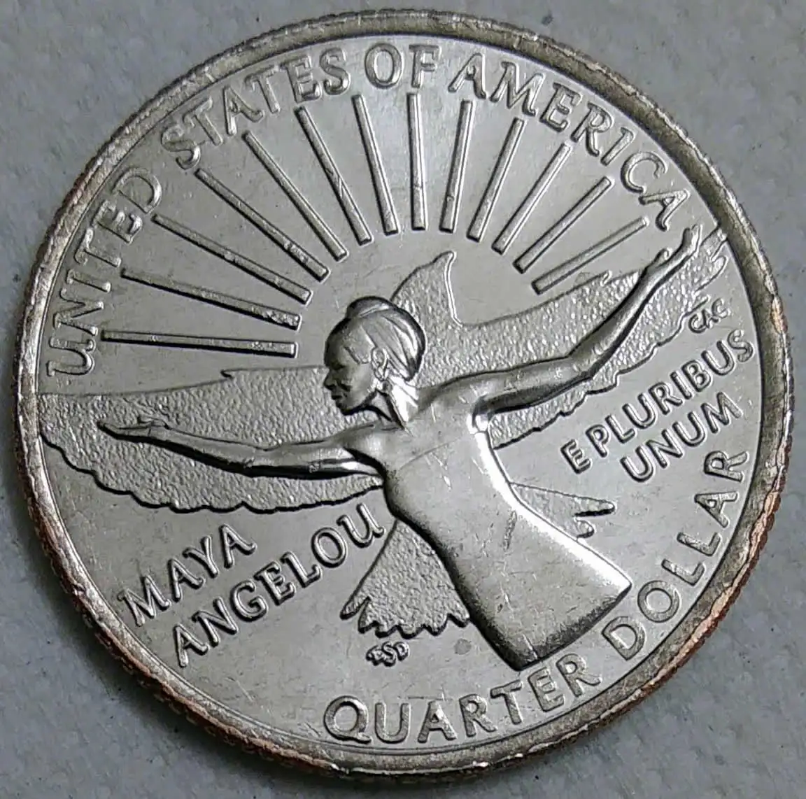 2022-Maya-Angelou-Quarter-With-Copper-Showing-On-The-Rim
