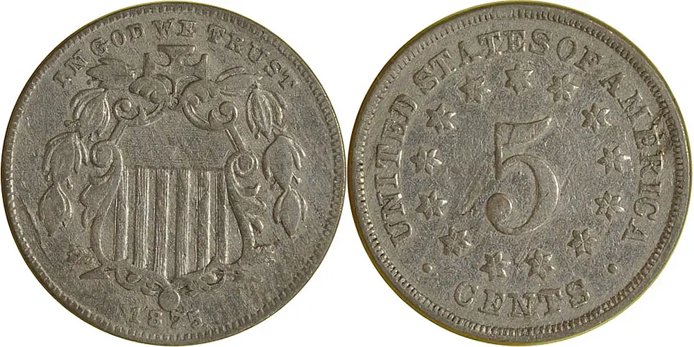 Counterfeit-Detection:-1875-Shield-Nickel-Contemporary-Counterfeit