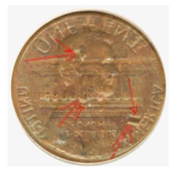 1985-D-Lincoln-Memorial-Cent-With-Possible-Strike-Thrus