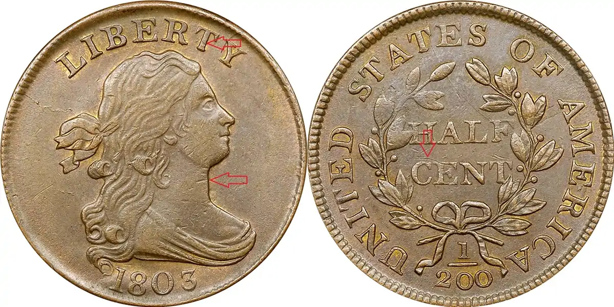 Counterfeit-Detection:-1796-Large-Cent-And-1803-Half-Cent-Counterfeits