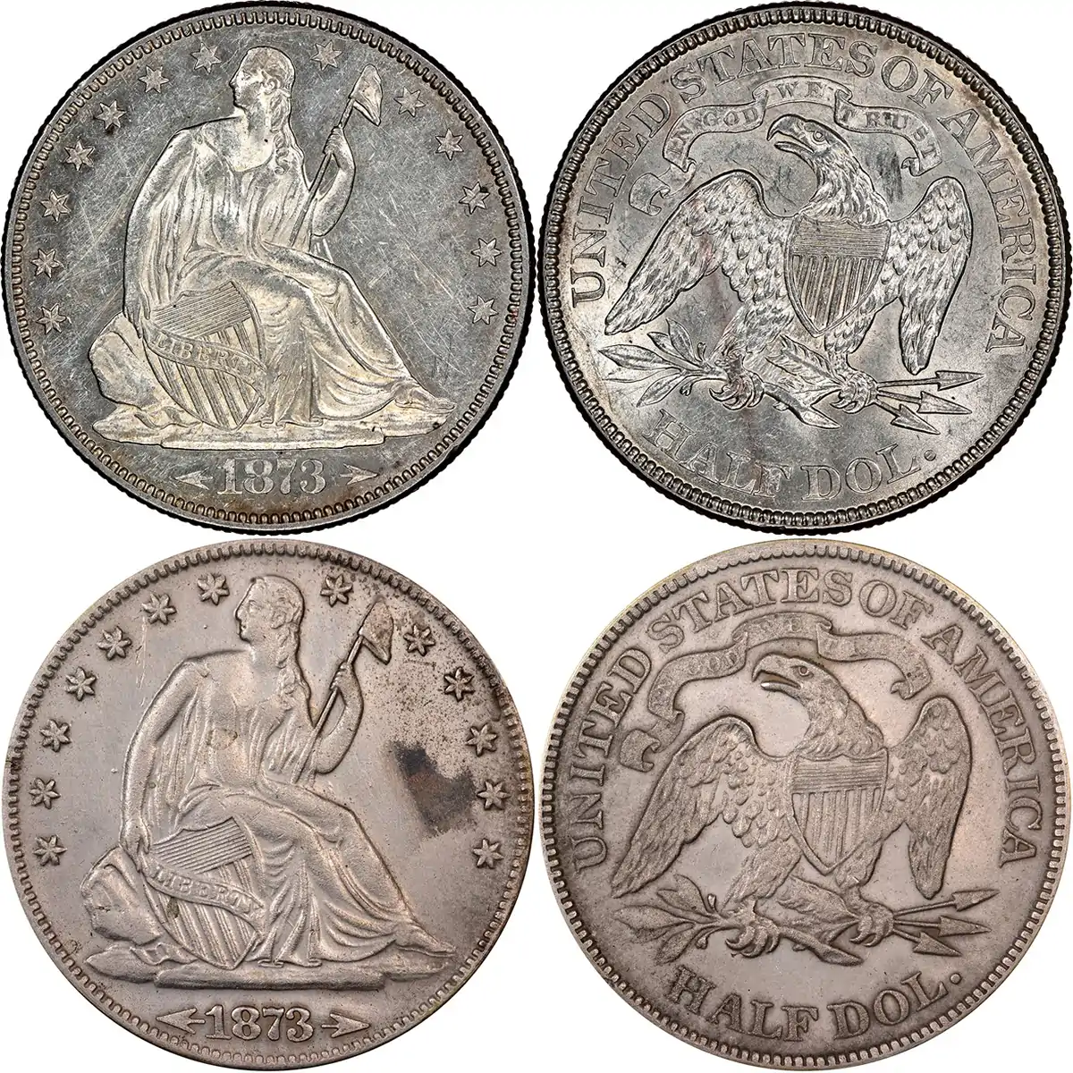 Counterfeit-Detection:-1873-Seated-Liberty-Half-Dollar