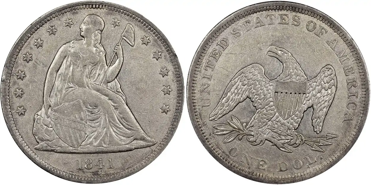 Counterfeit-Detection:-1841-Seated-Liberty-Dollar