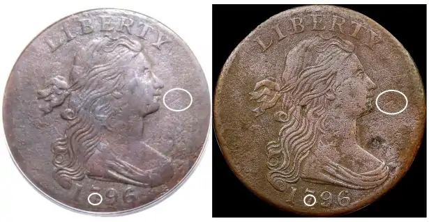 Counterfeit-Detection:-1796-Large-Cent-S-93-Variety--Struck-Counterfeit-Coin